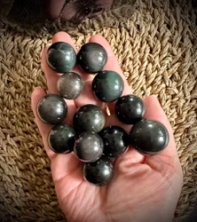 Silver | Regnbåge Obsidian Miniklot