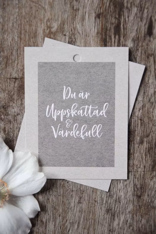 Majas Cards Of Hope | Du är uppskattad & värdefull