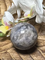 Svart Blomsteragat Klot