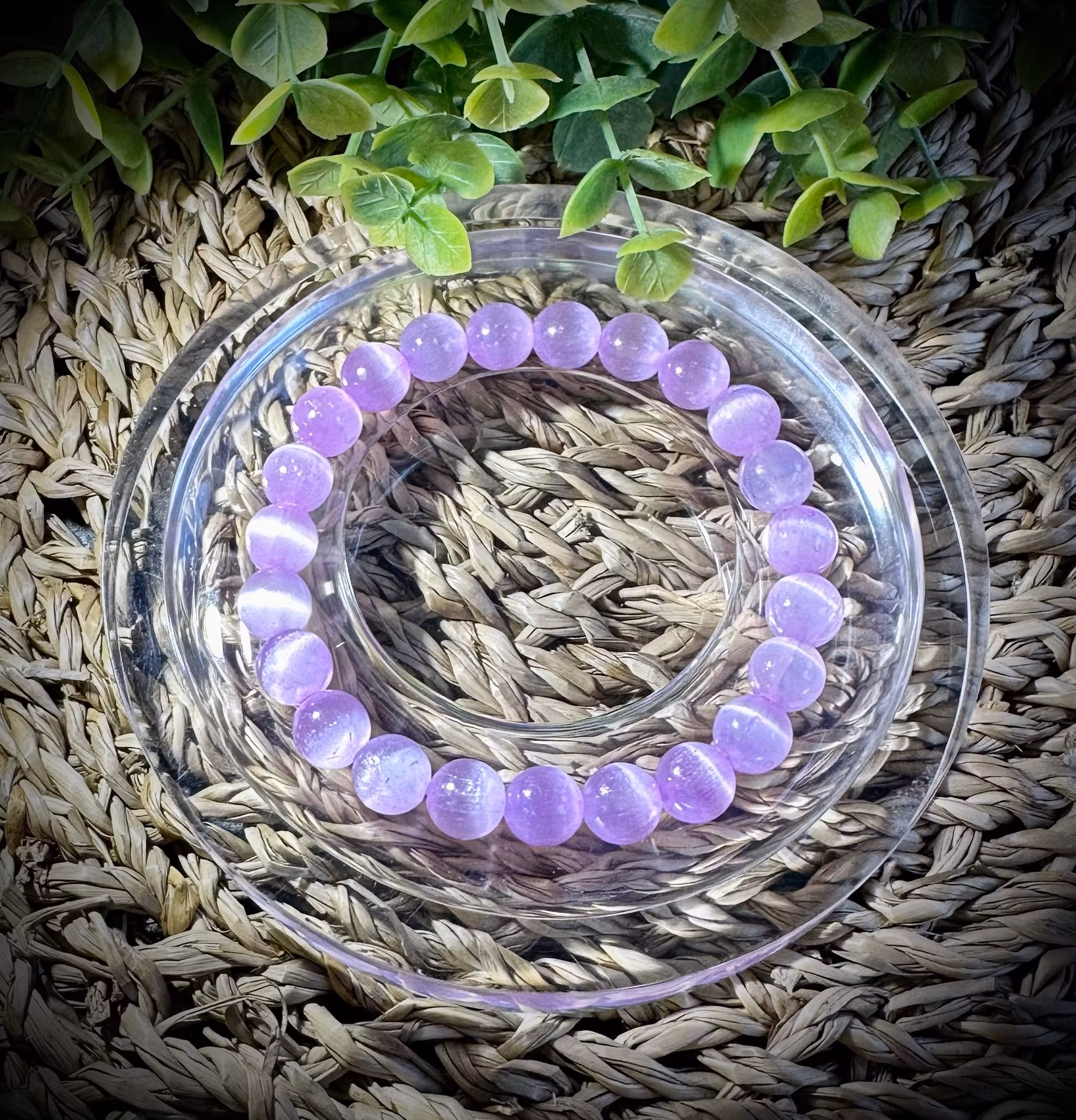 Lila Selenit Armband | 8-9 mm