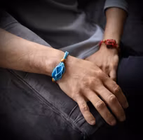 Makramé Armband med kristallpåse