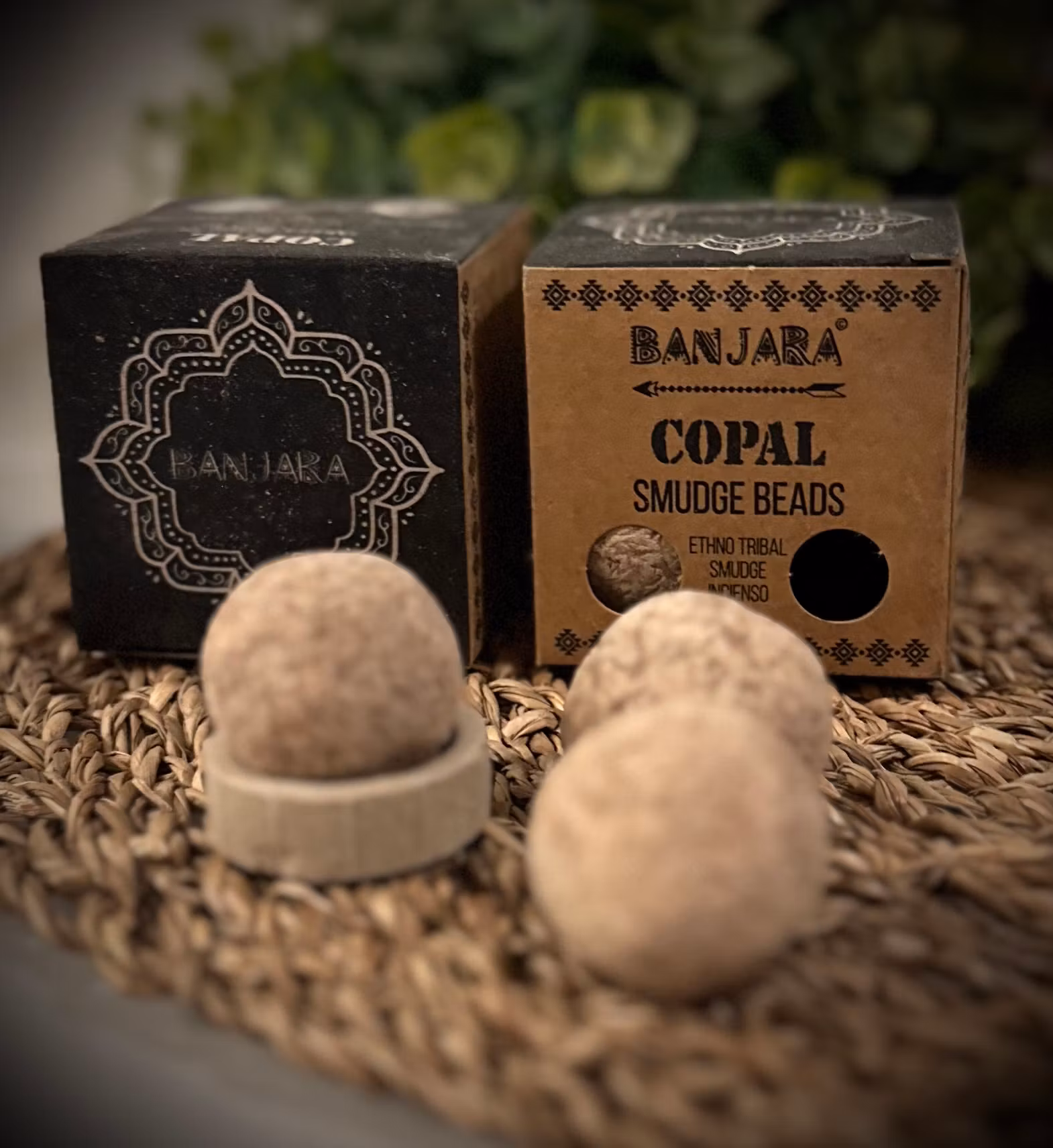 Banjara Smudge Beads | Copal + Rökelsehållare | Shamanernas spådomsrökelse
