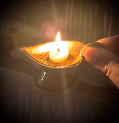 Orientalisk ljusstake Heart Mässing | Indien