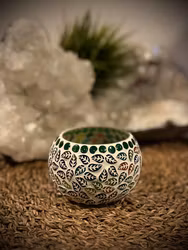 Mosaik Ljuslykta Leaves | Indien