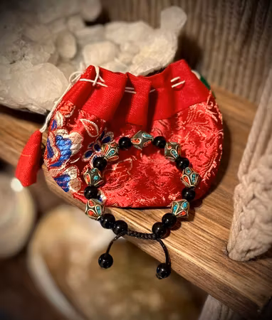 Makramé Armband | Nepalesisk Bergskorall | Agat | Turkos