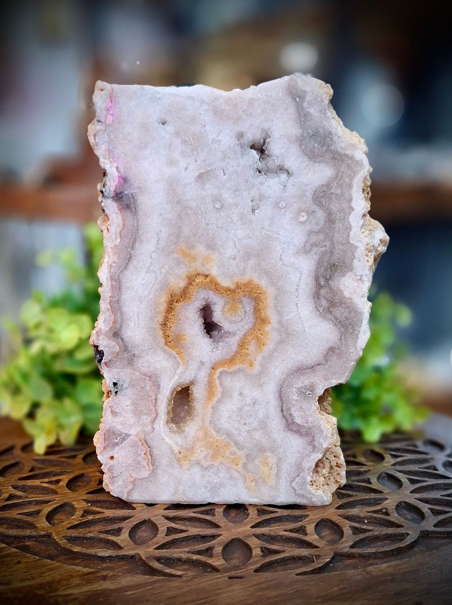 Rosa Ametist stående Slab