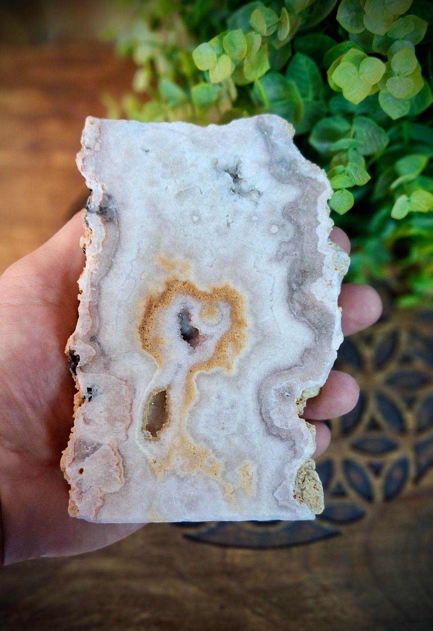 Rosa Ametist stående Slab
