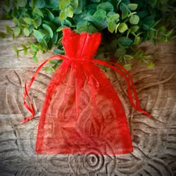 Organzapåse | 13x10 cm | Röd