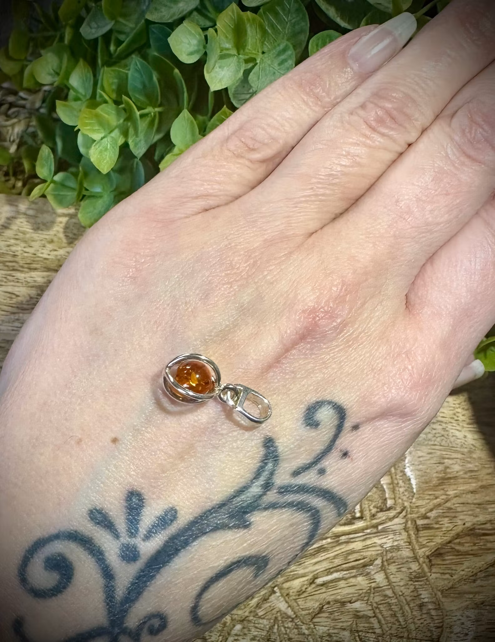 Bärnsten Hänge | 925 Sterling Silver