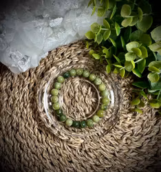 Grön Jade Armband | 8-9 mm