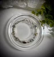 Ametist |  Naturlig Citrin | Topas | Granat Armband | 925 Sterling Silver