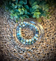 Krysopras Halsband | Armband | 8-9 mm