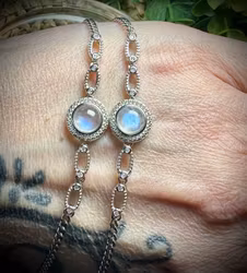 Vit Månsten Armband
