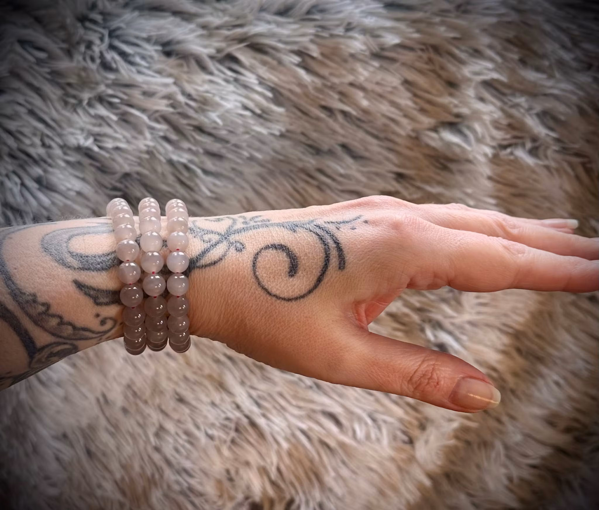 Blå Rosenkvarts Armband | 8 mm