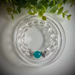 Amazonit | Bergkristall Armband | 925 Sterling Silver