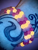 Mix Armband | Akvamarin | Ametist | Rosa Kalcit | UV