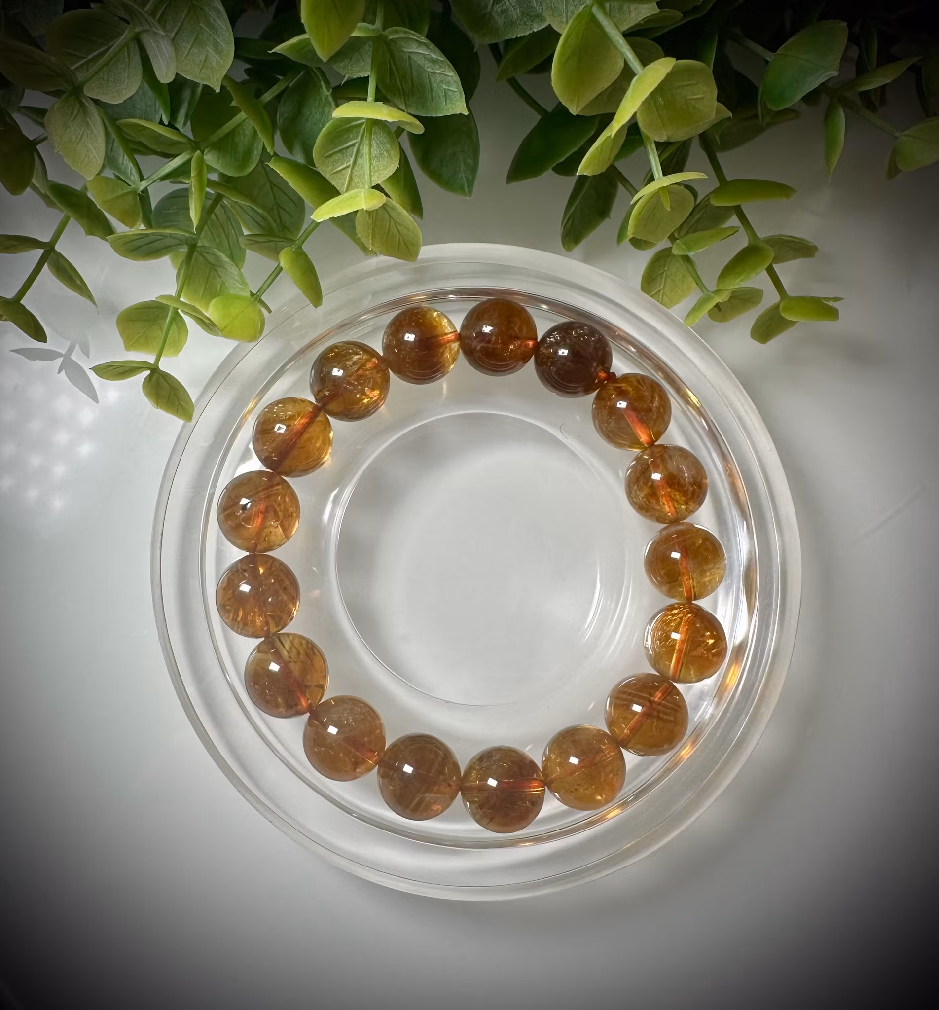 Upphettad Citrin Armband | 12-13 mm
