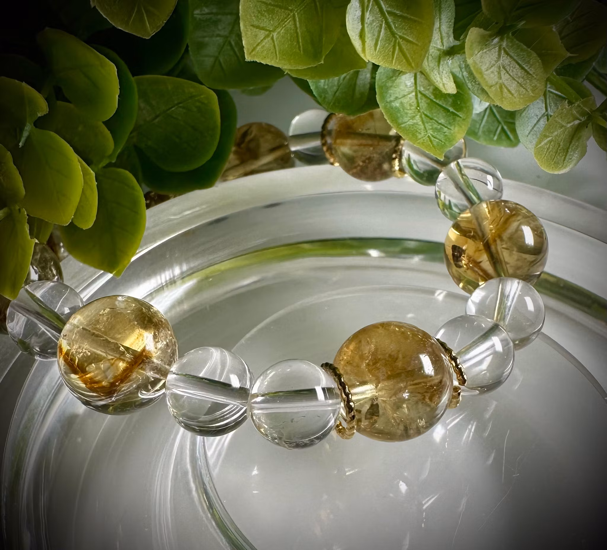 Citrin | Bergkristall Armband | 925 Sterling Silver