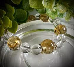 Citrin | Bergkristall Armband | 925 Sterling Silver