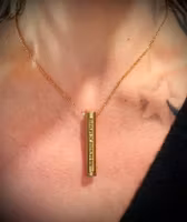Anti-Ångest Halsband med Kedja | Rostfritt Stål | BREATHE IN, BREATHE OUT