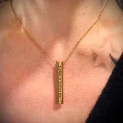 Anti-Ångest Halsband med Kedja | Rostfritt Stål | BREATHE IN, BREATHE OUT