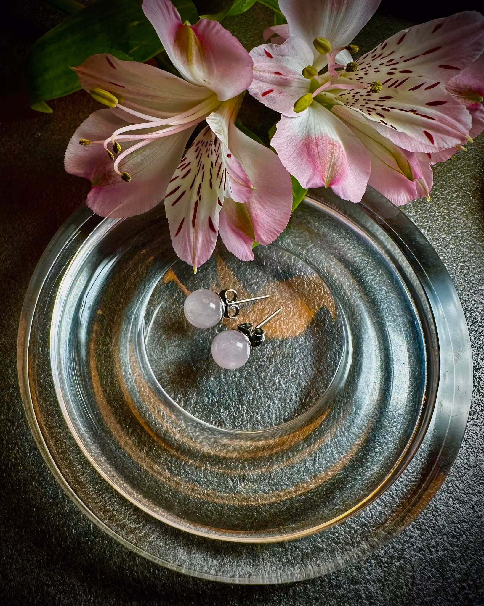 Rosenkvarts Örhänge | 925 Sterling Silver