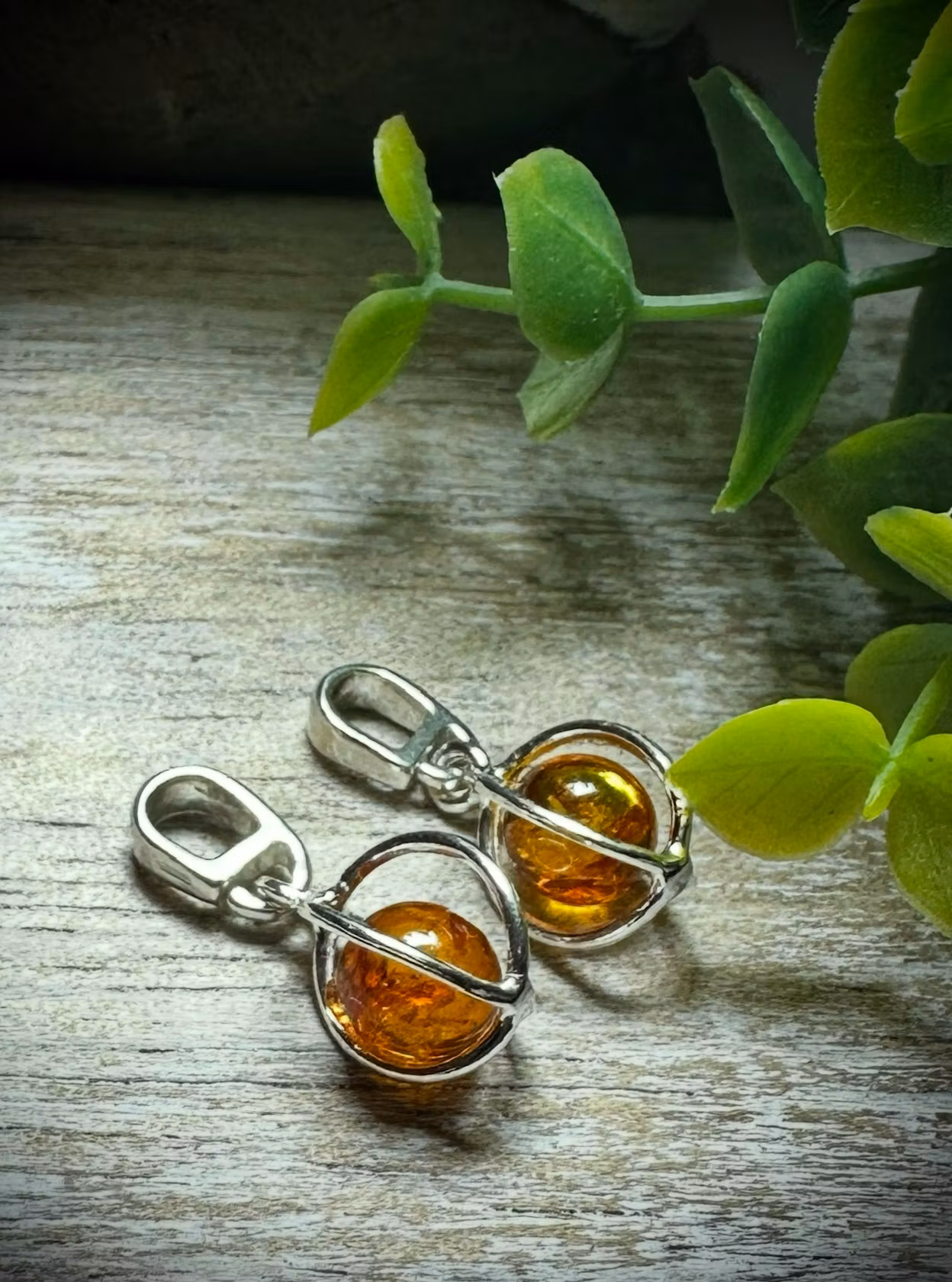Bärnsten Hänge | 925 Sterling Silver