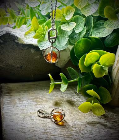 Bärnsten Hänge | 925 Sterling Silver