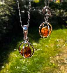 Bärnsten Hänge | 925 Sterling Silver