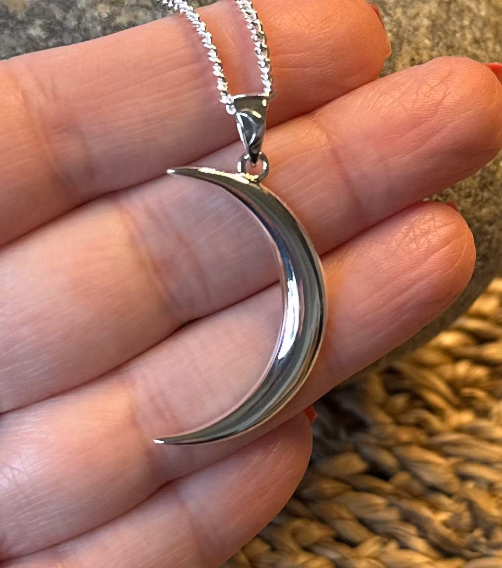 Ellipse Moon Hänge | 925 Sterling Silver | Peter Stone