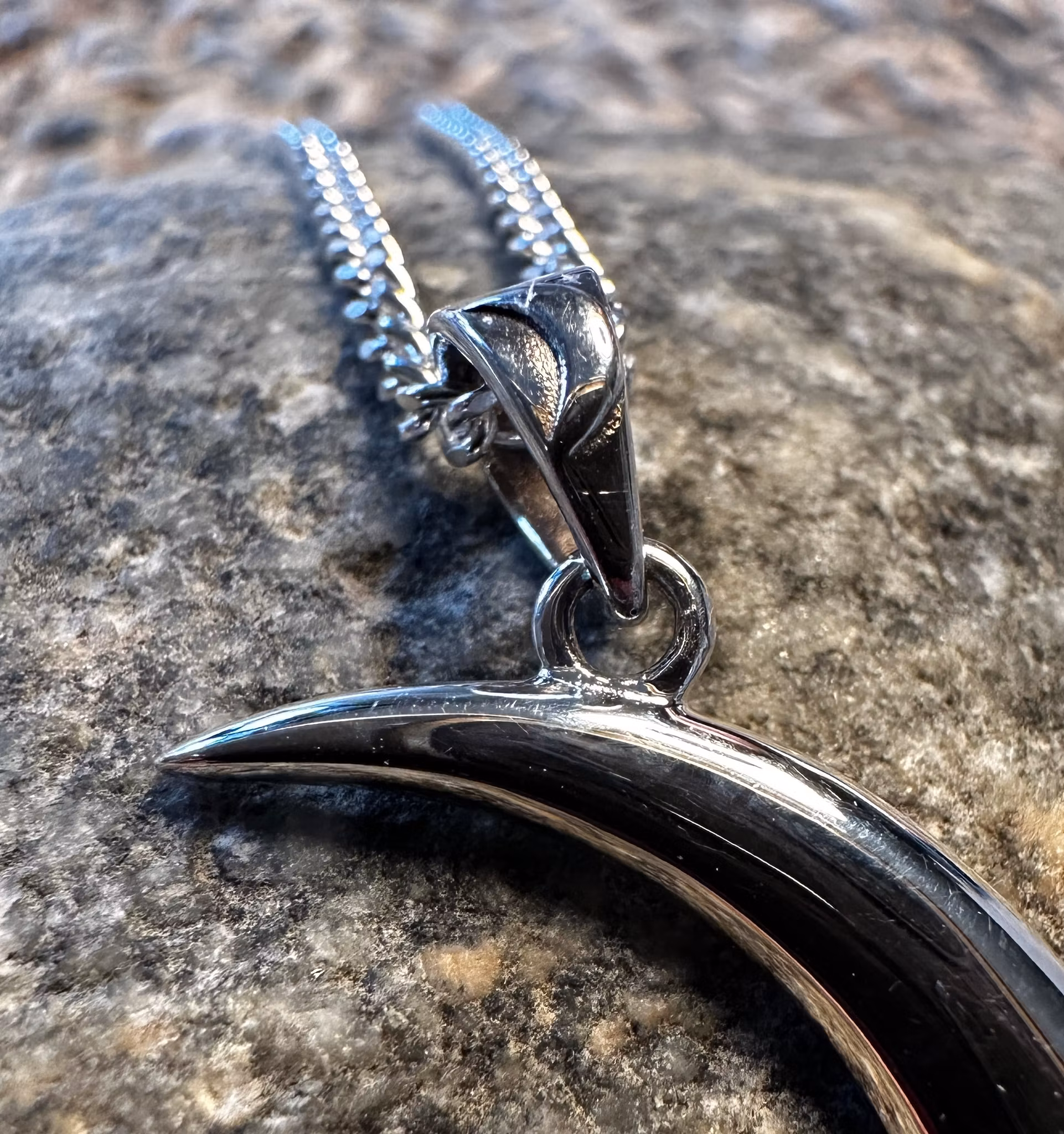 Ellipse Moon Hänge | 925 Sterling Silver | Peter Stone