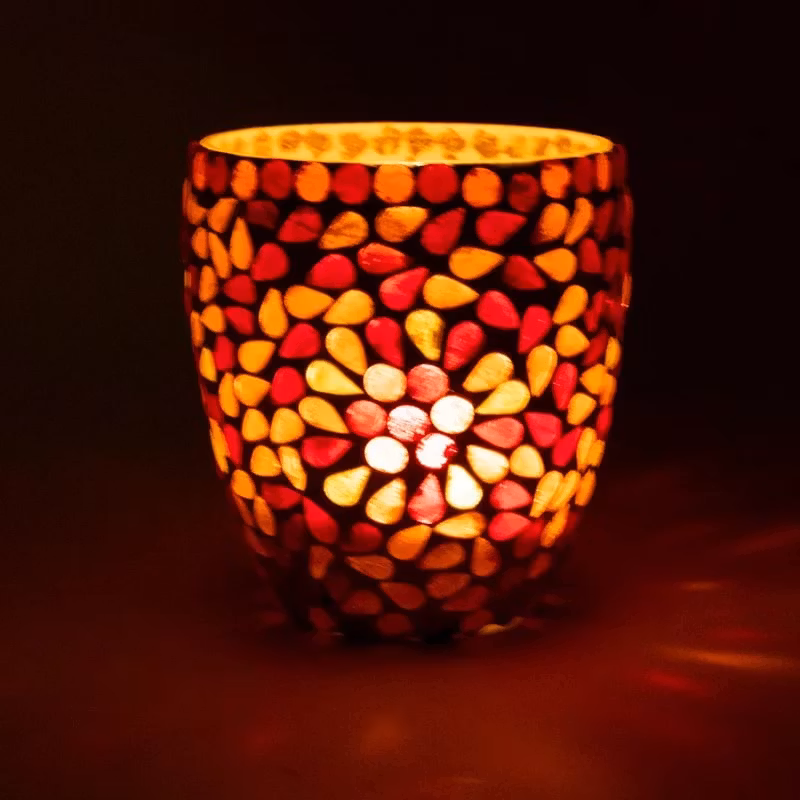 Mosaik Ljusstake Summer Sunset | Indien