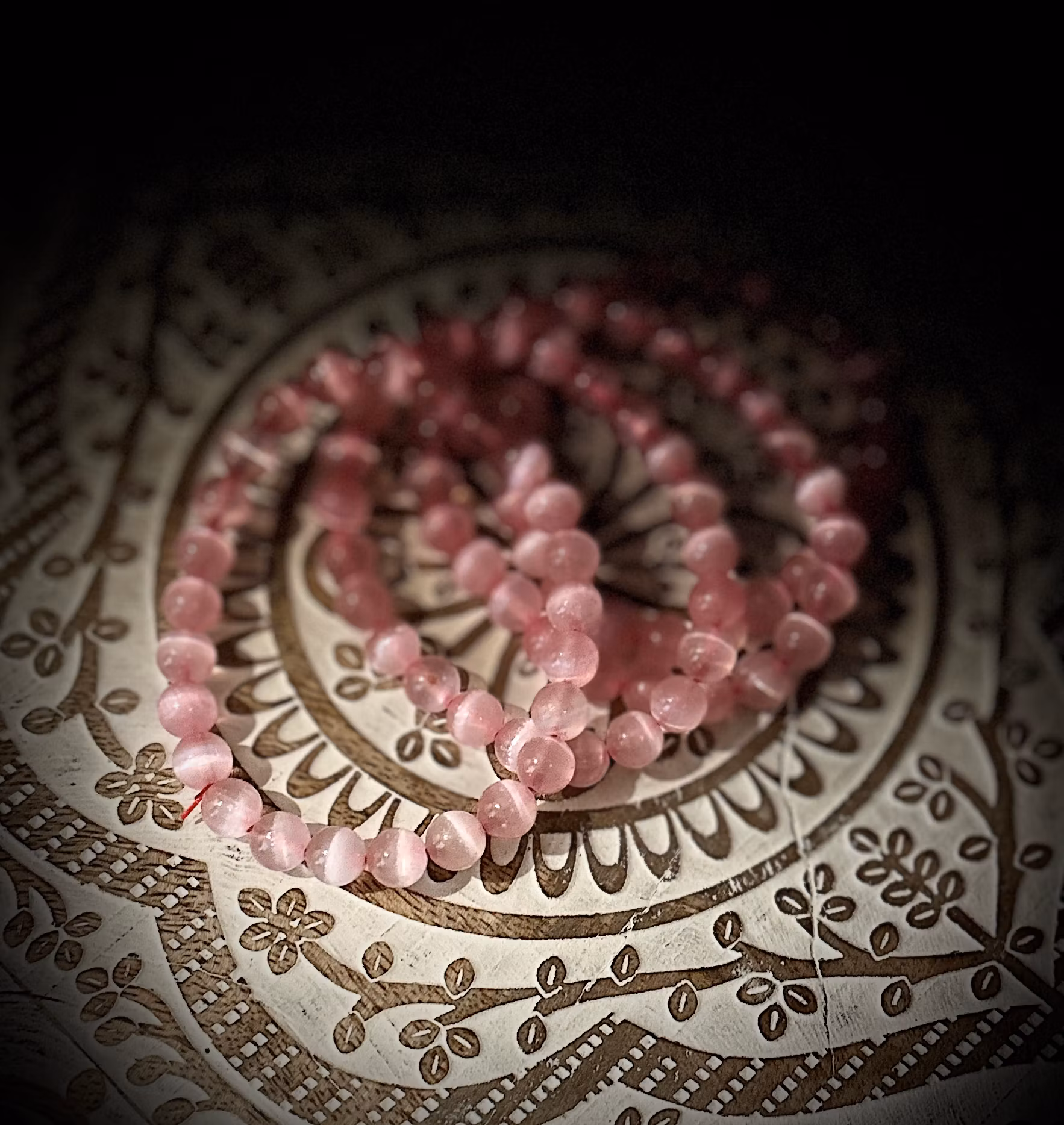 Rosa Selenit Armband | 8-9 mm