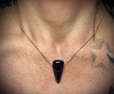 Svart Obsidian Korphuvud