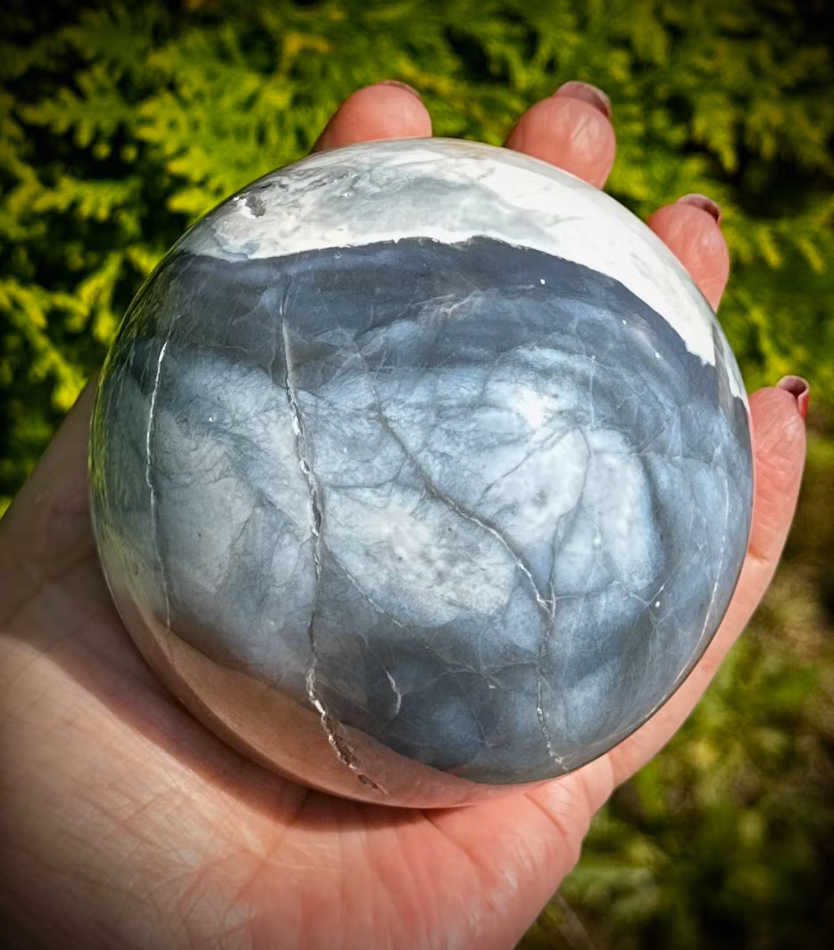 Blue Forest Eden Valley Förstenat Trä Klot 9 cm