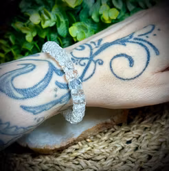 Facetterad Bergkristall Armband | 9 mm