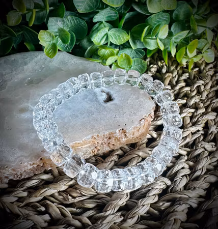 Facetterad Bergkristall Armband | 9 mm HK