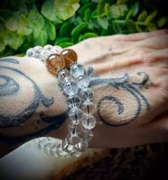 Himalayakvarts och Kopparrutil Armband | 9-12 mm