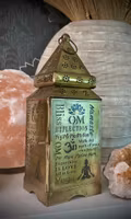 Lanterna i Metall | Om | Indien | 32 cm