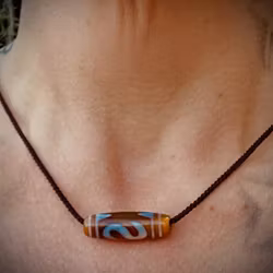 Tibetansk DZI Halsband