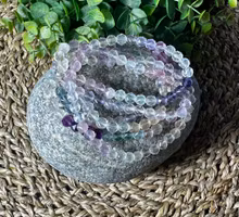 Facetterad Regnbågsfluorit Wrap Armband