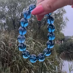Blå Fluorit Armband | 13-13,5 mm
