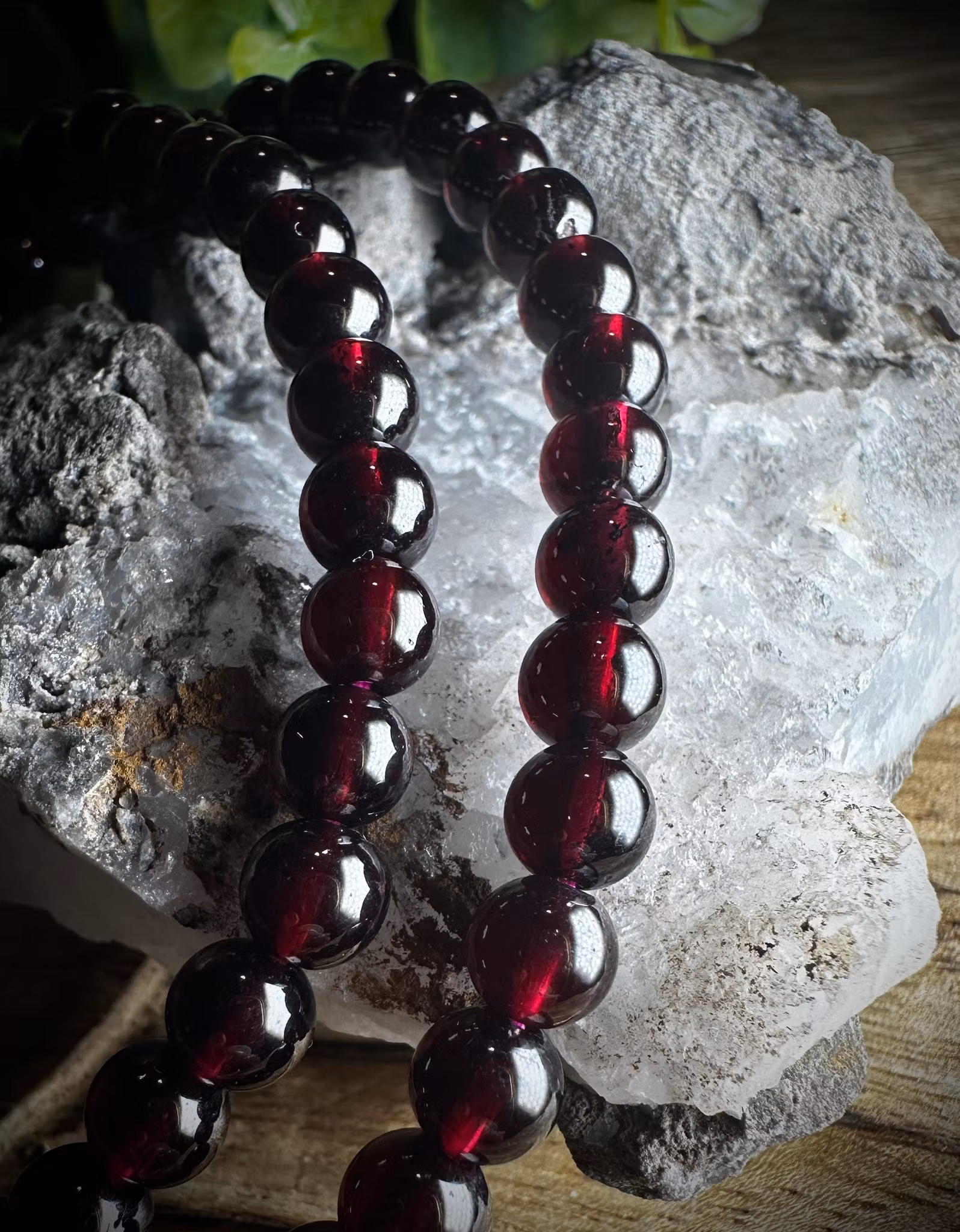 Röd Granat Armband | 5-6 mm