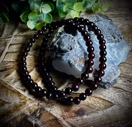 Röd Granat Armband | 5-6 mm