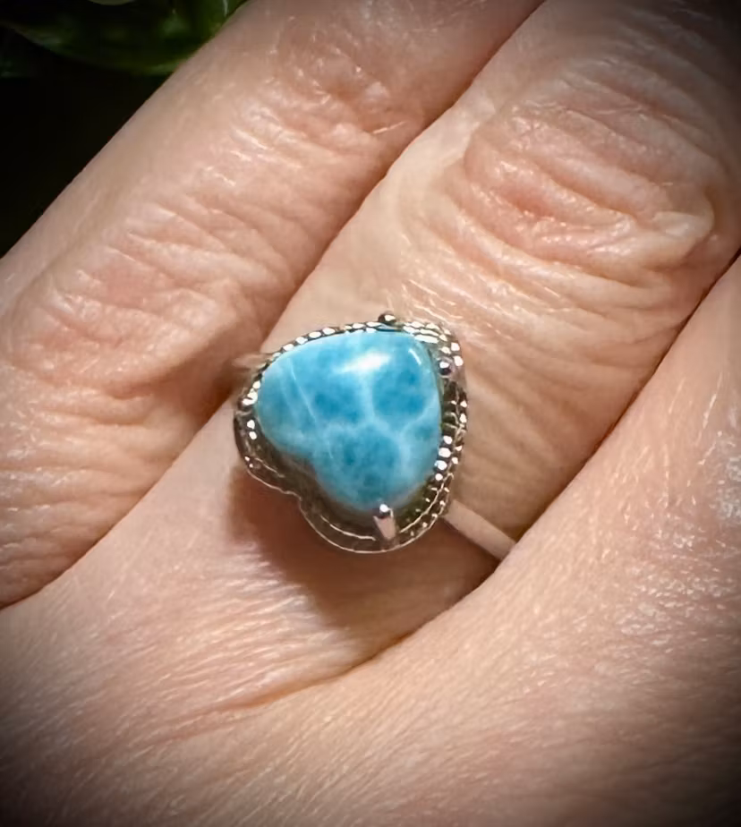 Larimar Ring | 925 Sterling Silver