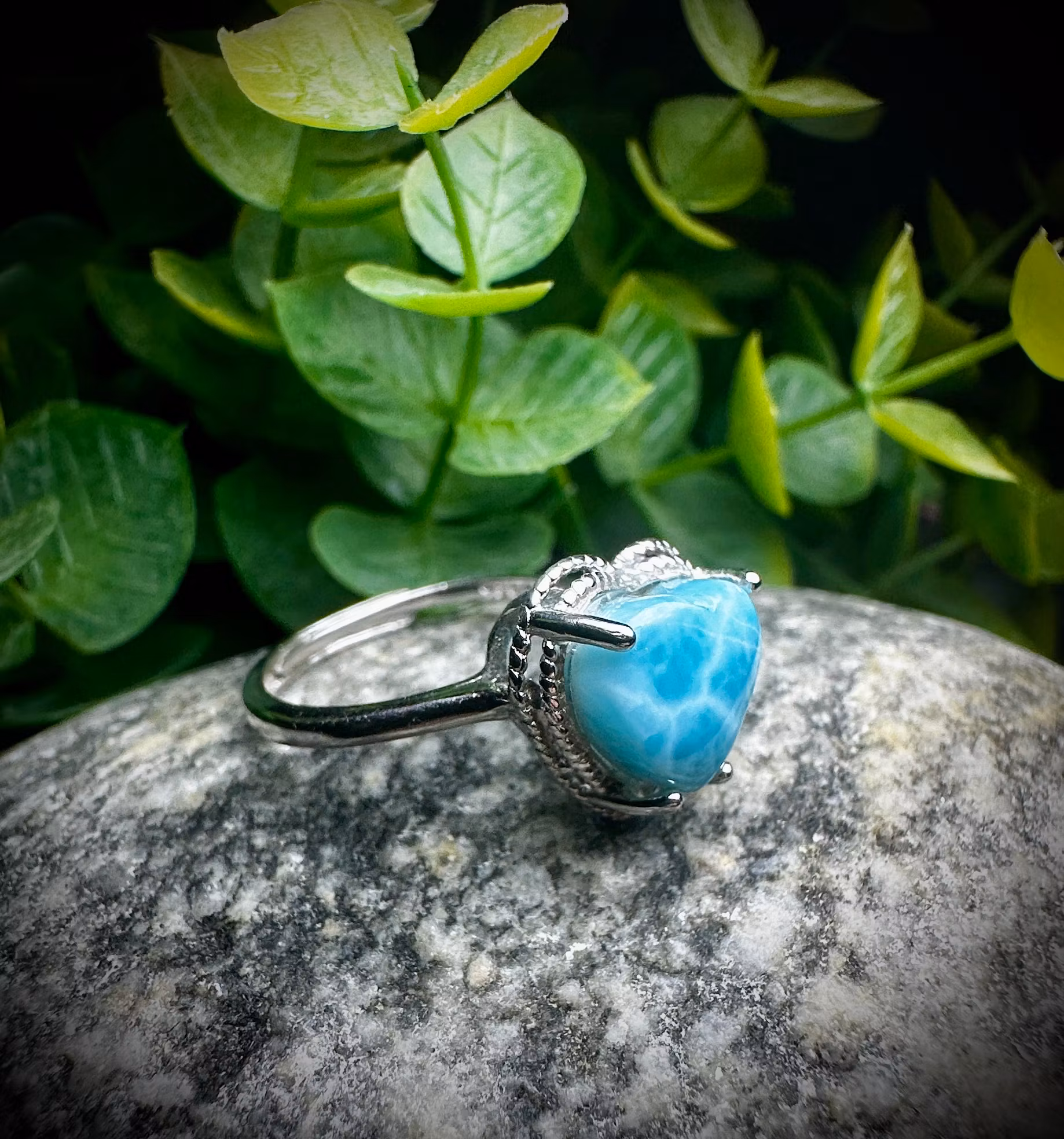 Larimar Ring | 925 Sterling Silver