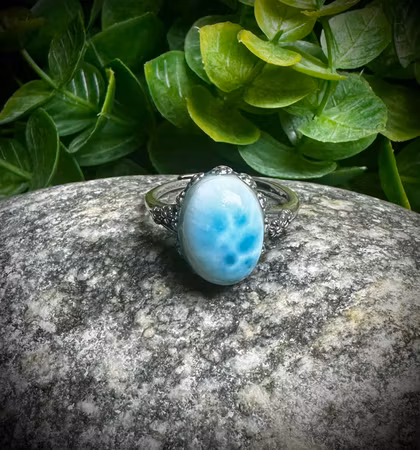 Larimar Ring | 925 Sterling Silver