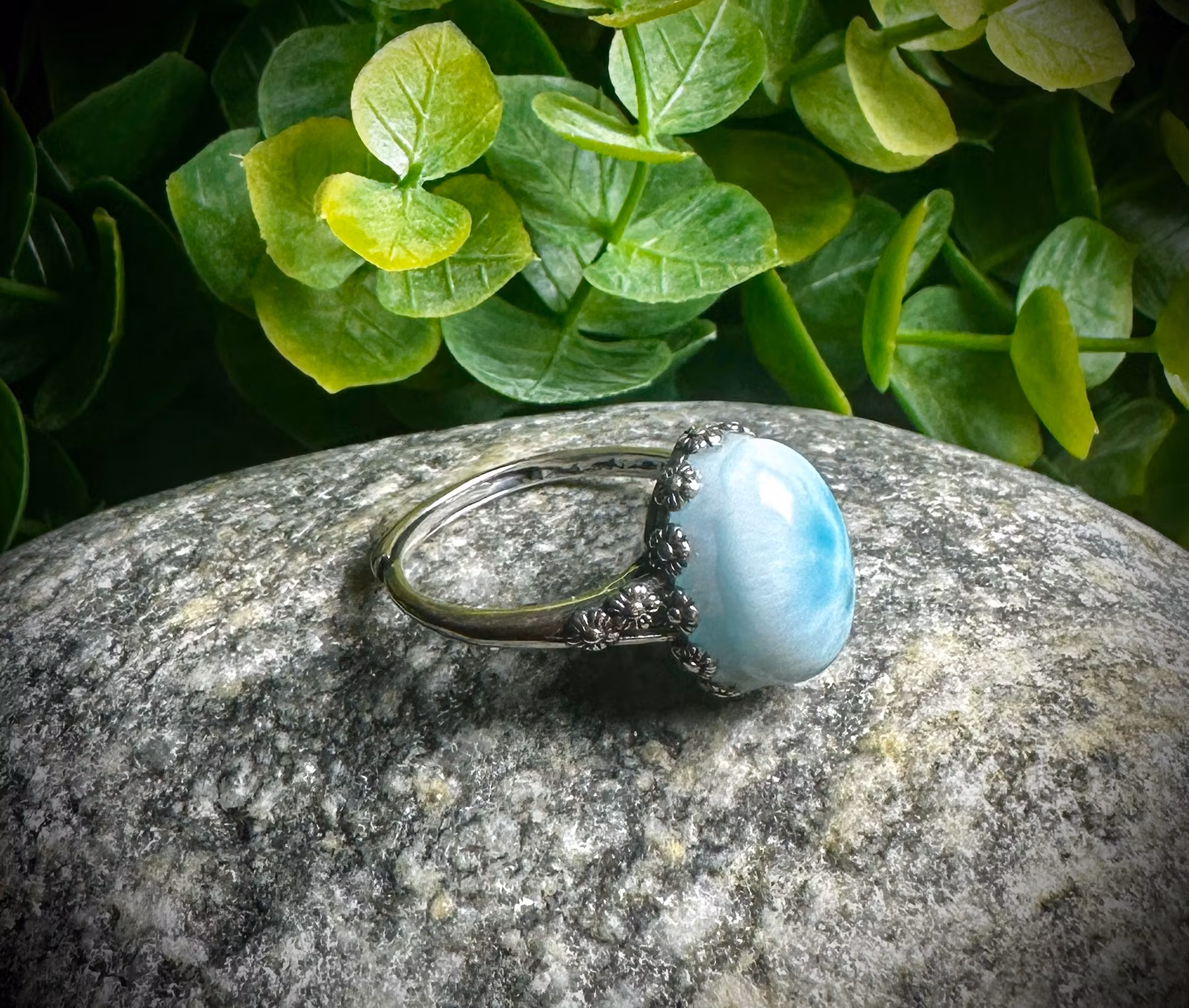 Larimar Ring | 925 Sterling Silver