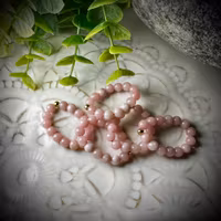 Pärlring Rosa Opal