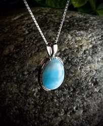 Larimar Hänge 925 Sterling Silver